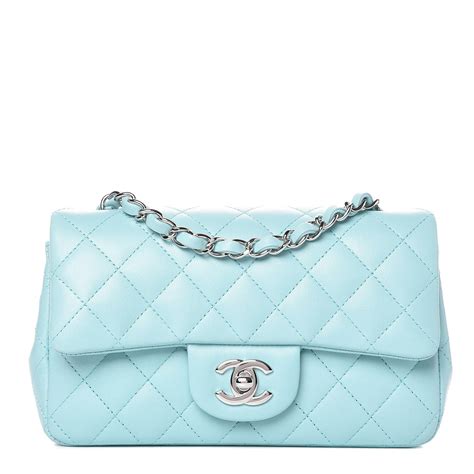 chanel mini bag blue